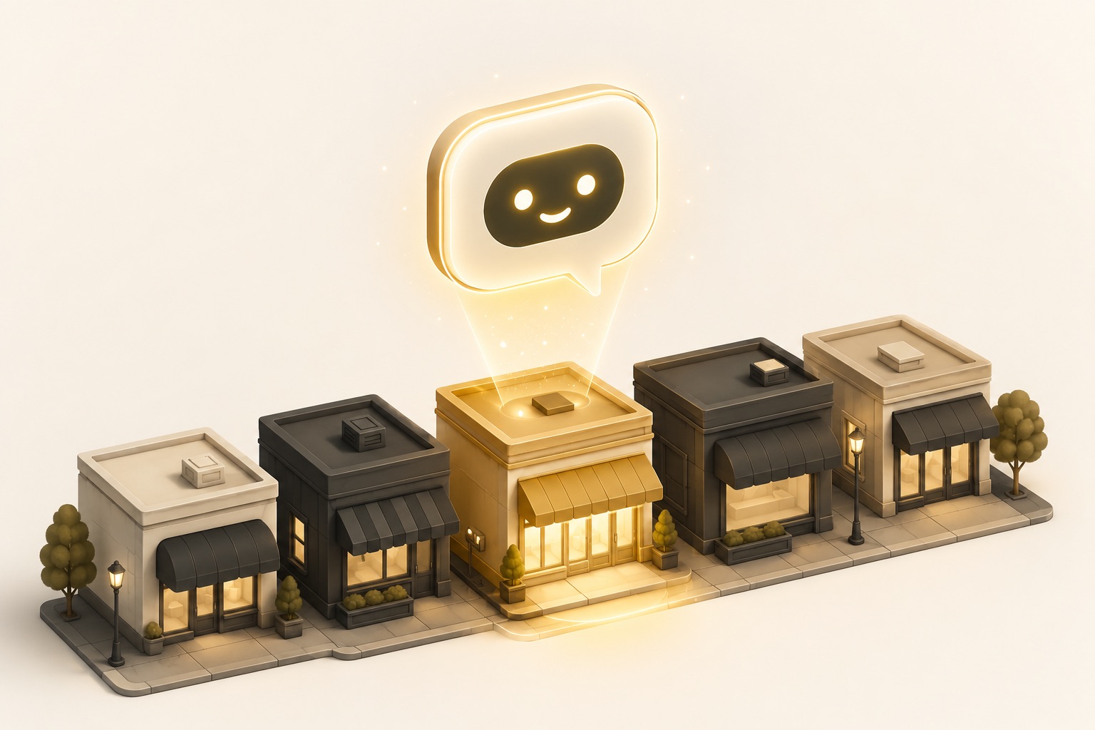 AI assistant choosing one local business to recommend
